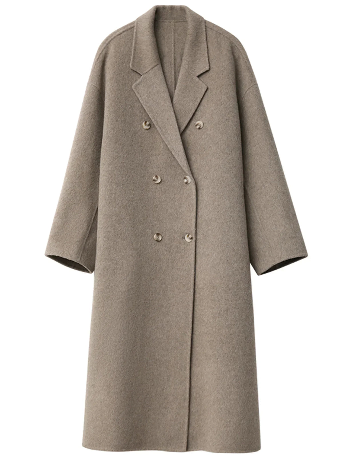 zellvo|Women's classic long wool blend coat for cold weather fashion
